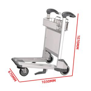 China Polished Surface Airport Luggage Trolley With Metal Construction And 50-200KG Capacity factory