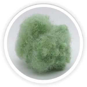 China 15D 32mm Dope Dyed Polyester Raw Material For Acoustic Panels factory