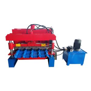 13 Rows Rollers Glazed Tile Forming Machine Hydraulic Cutting