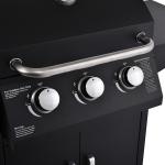 26.8kg Portable Gas Bbq Grill with Trolley Outdoor Rotisserie Roaster Barbecue