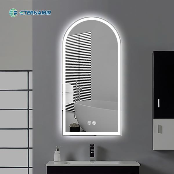 Arch Shape Modern Luxury Hotel Bathroom Decorative Round Wall Smart Mirror With
