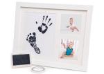 Wooden Customized Baby Hand And Footprint Picture Frame Ink Pad For Gift box