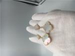 Van Cleef Earrings With 2 Motifs , 18k Yellow Gold Van Cleef Mother Of Pearl