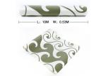 0.53*10m Velvet Textured Wallpaper , White And Green Velvet Wallpaper For Home