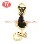 Hanging Plating Gold ColorCustomized round shape metal tag for handbags