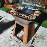 Corten Steel Fire Pit BBQ Fiq Xl Outdoor Corten Steel BBQ Grill