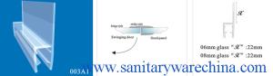 China Sealing Strips/waterproof strips/shower door seals/PVC Seal 003A1 factory