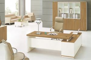 China modern wooden office manager desk Foshan furniture in warehouse factory