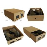 Thick Kraft Paper Folding Drawer Style Gift Box Transparent Window