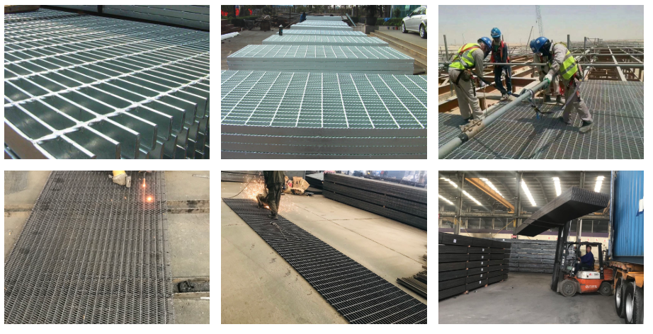 6m X 25mm HDG Steel Grating Explosion Proof Non Slip Steel Grating Smooth