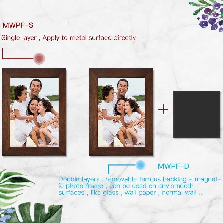 Magnetic Photo Frame Custom Size magnetic Wooden Photo Frame