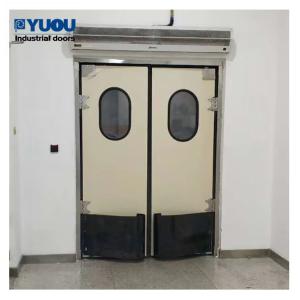 China Kitchen Restaurant Swinging Traffic Doors Stainless Steel 20mm Double Leaf Polymer EPDM factory