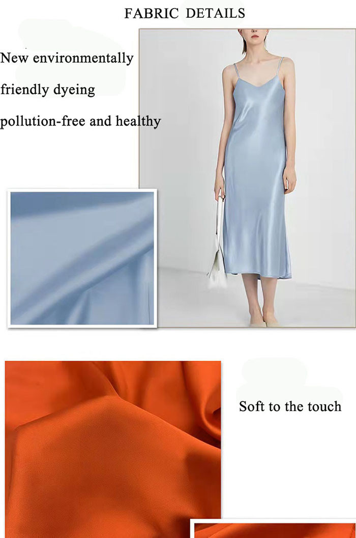 Stretch Shiny 95% Polyester 5% Spandex Satin Fabric 230gsm For Sleepwear Dress