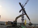 Excavator Telescopic Long Boom Arm Bored Piling Foundation Sticks With Clamshell