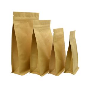 China Printable Flat Bottom Aluminized Kraft Paper Pouches on sale