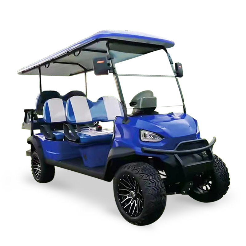 48V 5KW AC Motor Hunting Transport 6 Seater Golf Cart with Front Drum Rear Drum Brake System and Maximum Speed ≤30Km/h