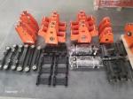 Double Axle Rear Mechanical Suspensions Red Tridem 200mm Hole 1300mm