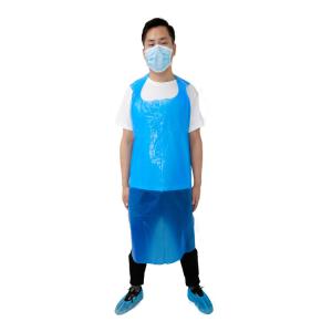 China Customized Disposable Plastic Aprons Waterproof Kitchen Apron PE Apron factory