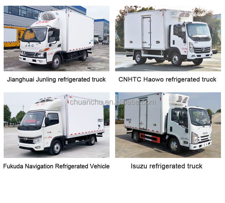 Howo 4x2 Refrigerated Truck Wide Body Automatic Transmission 4000x2100x2100 mm Box Dimensions Gross Vehicle Weight ≤5T