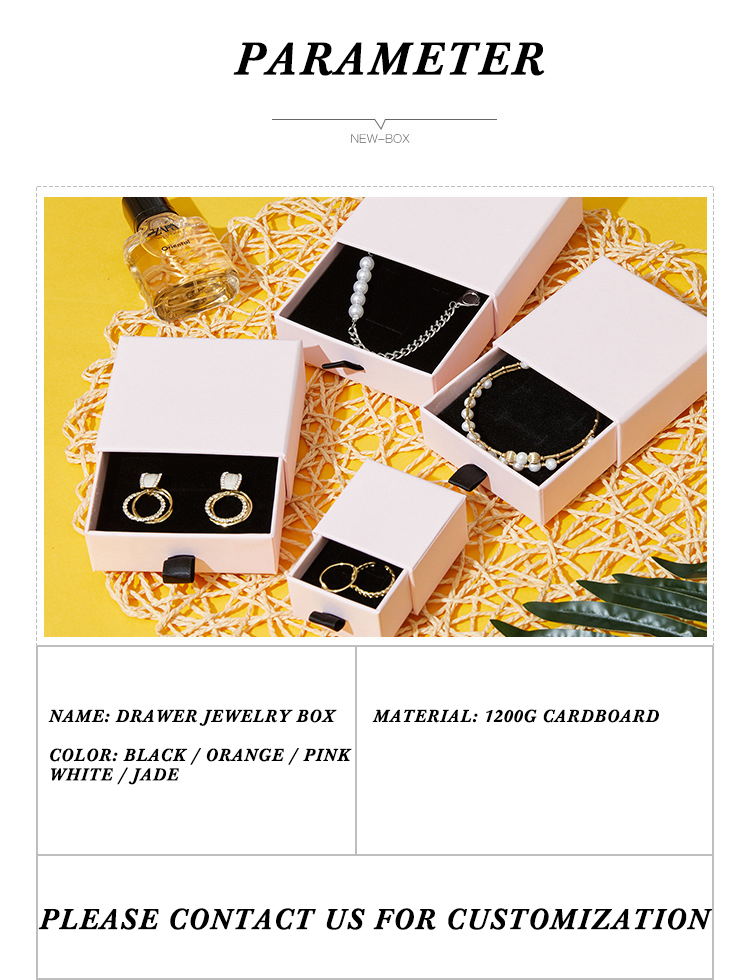 OEM Paper Drawer Recycled Jewelry Boxes Packaging