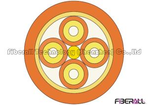 China Circular Indoor Fiber Optic Cable 4 Core Fiber Glass Reinforced Plastic Strength Member factory