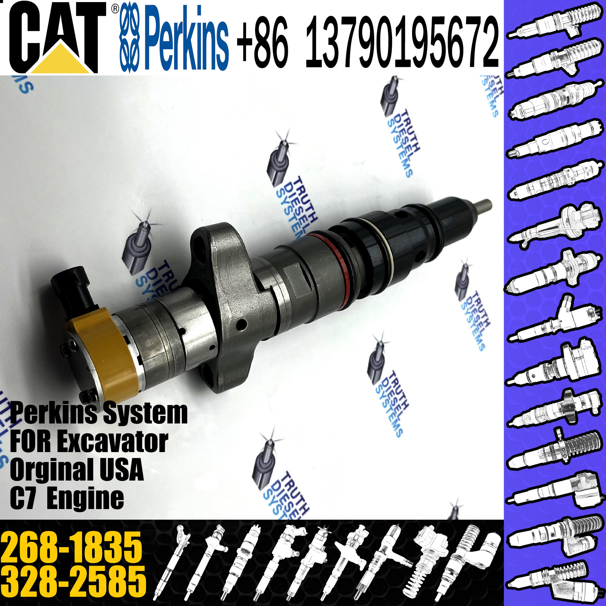 Haoxiang Common Rail Inyectores Diesel Fuel Injector Nozzles 268-1835 328-2585 For Cat