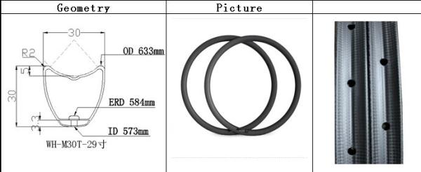 2014new ultralight carbon rim for mtb bike 25mm clincher 29" carbon mtb rims