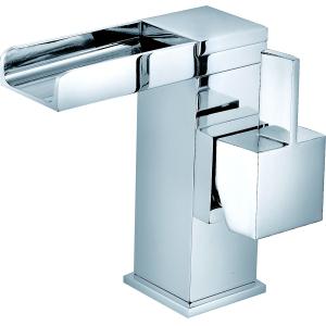 China Modern Chrome Finish Basin Mixer Faucet with Single Handle and 0.5-3.0 Bar Water Pressure on sale