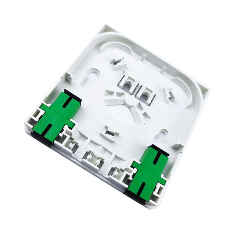 2 Cores SC APC Plastic Fiber Optic Faceplate Socket Panel Suitable for FTTH Network