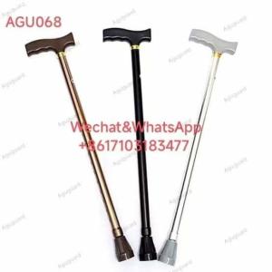 China Black Silver Gold Aluminum Cane Adjustable Single Walking Stick factory