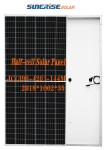 Black 35mm 390W 49.3V 144PCS Half Cell Solar Panel
