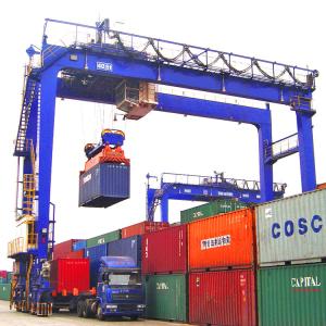 China A3 - A7 Duty Rubber Tyred Gantry Crane For Shipping Containers 55 Ton factory