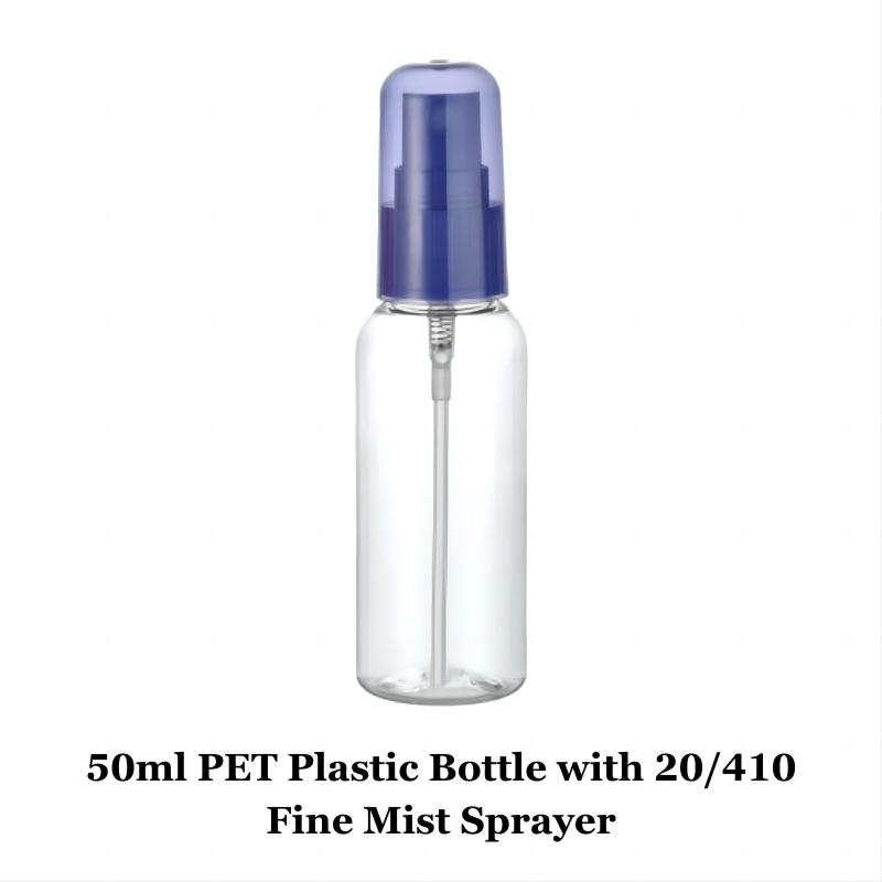 Professional OEM 30ml 40ml 50ml 60ml PET Plastic Bottles with Pump Sprayer Flip Top Cap