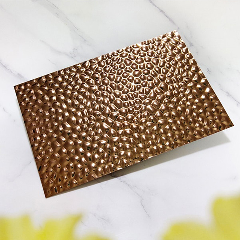Grade 304 2B/BA finish 0.8mm Thickness Ripple Honeycomb stainless steel texture seamless metal plate