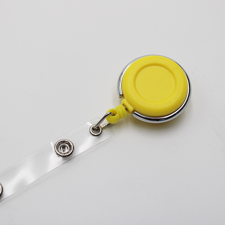 Deyi Retractable PVC Badge ReelCarabiner and Belt Clip Badge Reels Retractable with Key Chain for Office Worker Doctor N