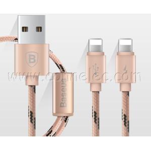 Brand new and original BASEUS 2 in 1 Iphone lightning USB cable with package,
