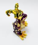 Chimbing frog hinged trinket box metal trinket box treasure box metal jewelry