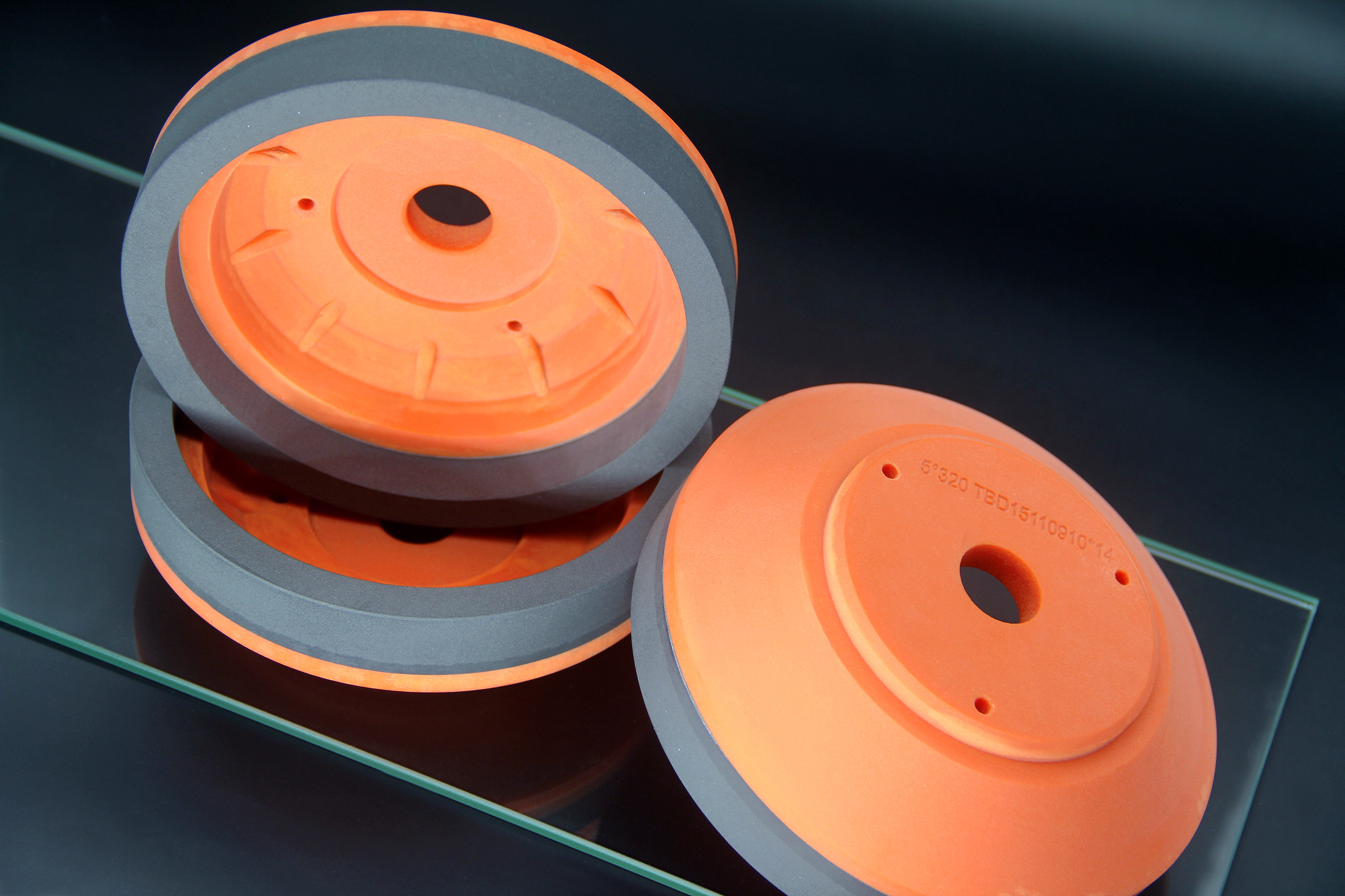 Orange Resin Diamond Grinding Wheel Glass Bowl Speed 2800RPM