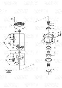 China EC140B Excavator Planetary Swing Reducer for Volvo Catalog VOE14507900 factory
