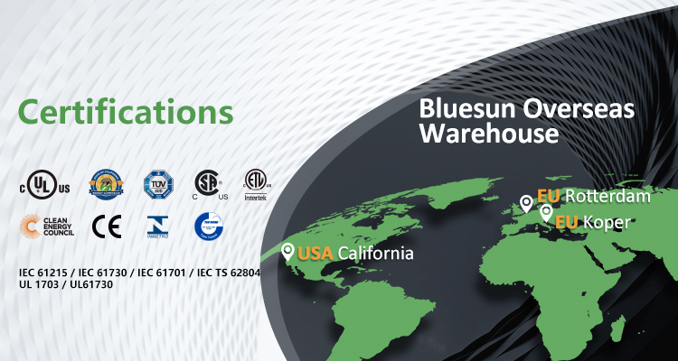 Bluesun New High Efficiency 700W 720W Solar Power Panels Home Use Perc Mono Solar Panel 720W Bifacial Solar Panel for House