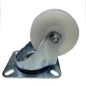 China 4'' White Color PA Roller Bearing Nylon Swivel Caster Wheels factory