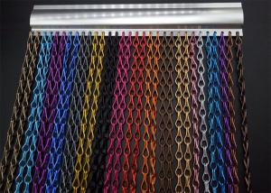 China Metal Hanging Chain Link Curtain Double Hook 90x210cm Customized Color factory
