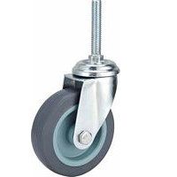 Fixed Small TPR caster for light duty shelf or machine, 2"-5" TPR rigid castor,