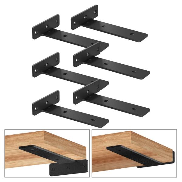 China 1/4" Thick Floating Shelf Bracket Heavy Duty Rustic Industrial Shelf Bracket Invisible Metal Shelf Bracket factory