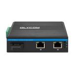 POE SC Connector Dual Fiber Industrial Switch Hub With 2 RJ45 Ports Network