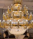 European Style Candle Extra Large Crystal Chandeliers For High Ceilings