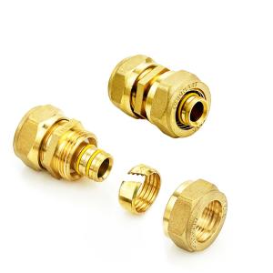 China Precision Brass Elbow Compression Fittings Yellow Color For Water Pipes Pex Pipe Fittings factory