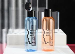 China Colorful Transparent Plastic Cosmetic Bottle Round Shoulder For Body Wash 400ml factory