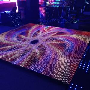 China PC Cover 1R1G1B SMD3535 250x250mm LED Glass Floor Tile factory