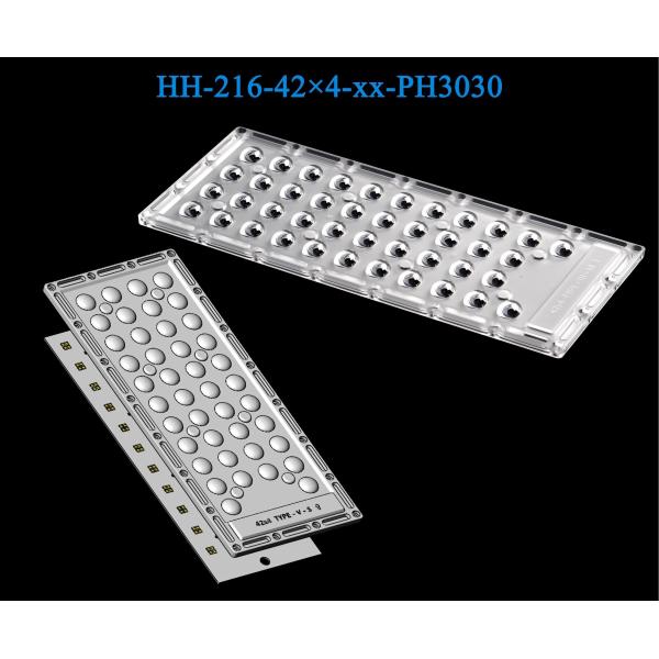 China 290*126mm Size 168pcs 3030LEDs Waterproof Uniform Light Output Street Lighting Lens factory